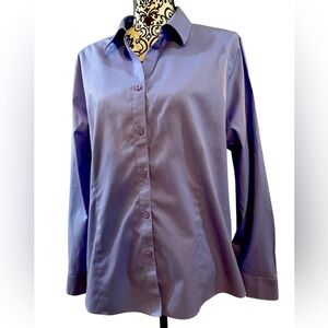 Chico’s No-Iron Blue Button-Up Shirt 16